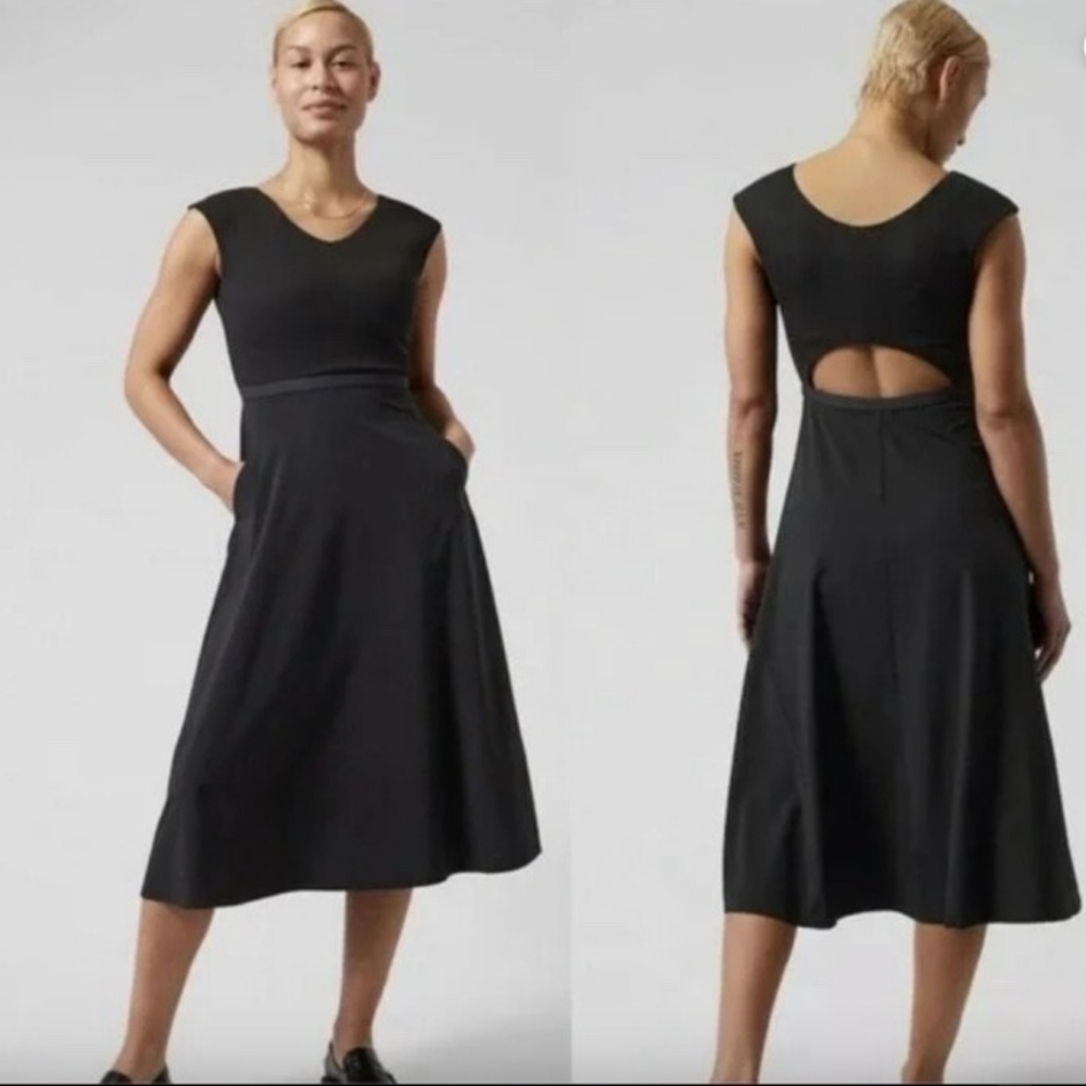 Athleta women's Ryder black support dress